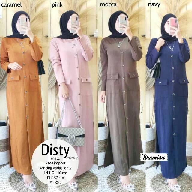Gamis kaos disty maxy