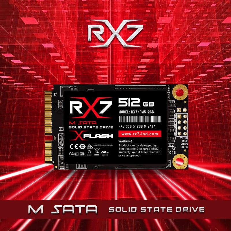 SSD MSATA / M.SATA / M SATA 512GB RX7 RESMI (GARANSI 3 TAHUN)