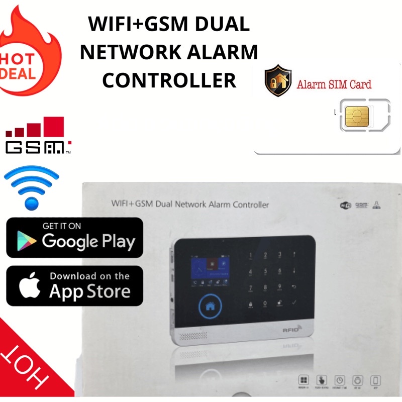 Wireless home securty system GSM alarm 433mhz vip608 untuk rumah gudang dll
