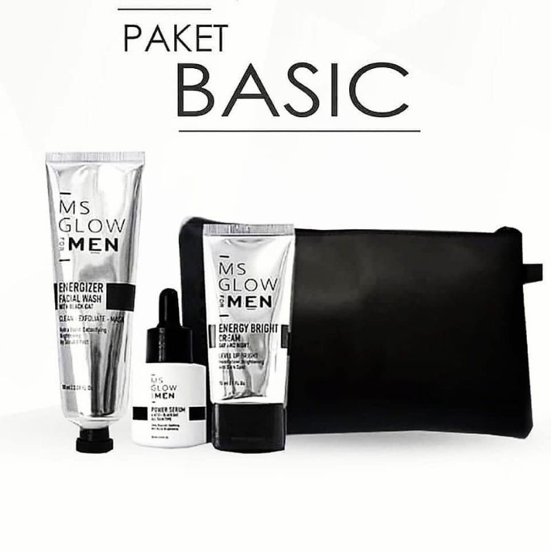 Ms Glow Men -Perawatan Wajah untuk Pria -cream wajah Pria 3 paket Original BPOM