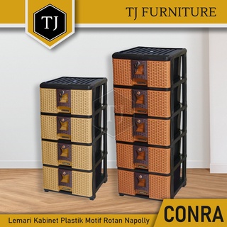 Jual Napolly Lemari Kabinet Plastik Motif Rotan Dan Susun Plastic Cabinet Conra K