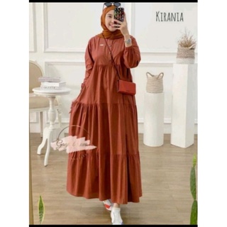mididres rayon kirania kancing depan / gamis susun gamis canda mididres muslim #3