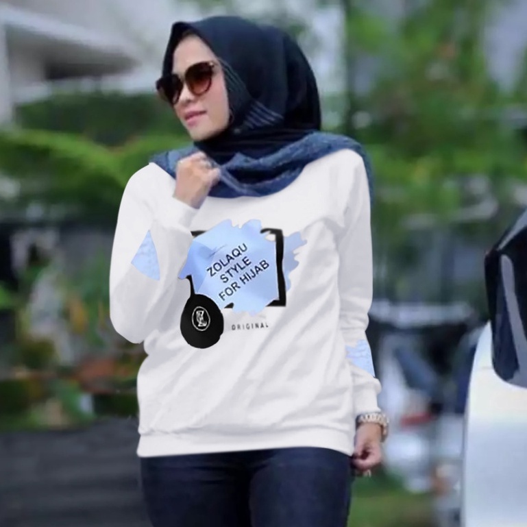 BISA COD BAJU ZLQ TRENDY SF TERBARU-KAOS DISTRO CEWEK LENGAN PANJANG KEREN KEKINIAN TERLARIS