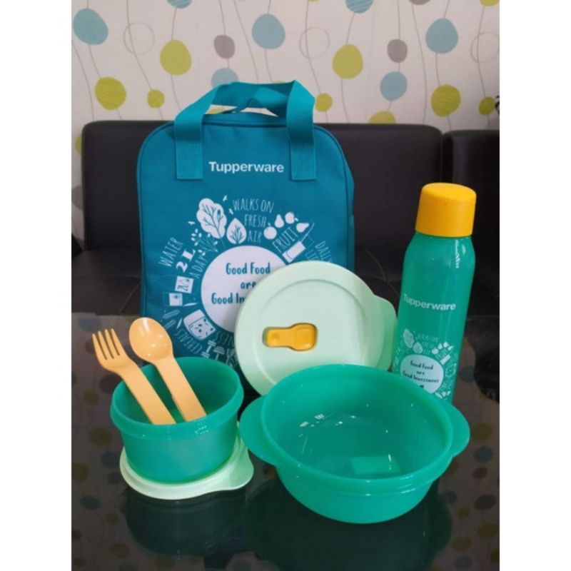 paket lunch go green tuperware promo with tas