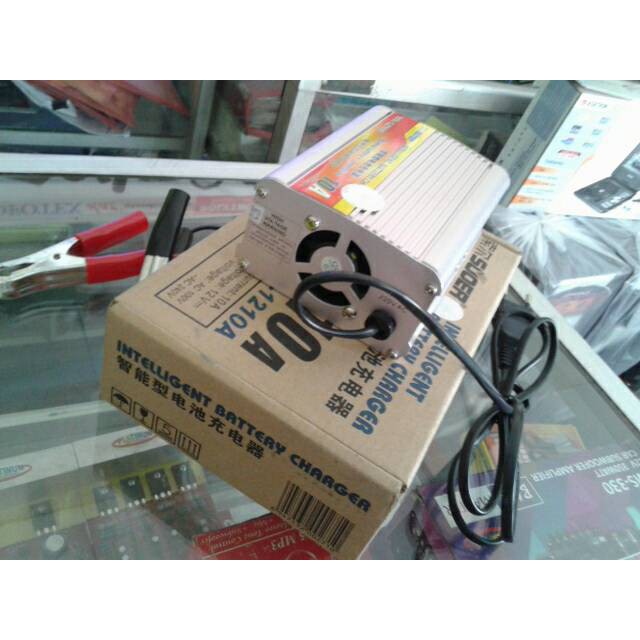 CHARGER AKI 12V SUPER 10 A, BERKUALITAS SUOER body stainless