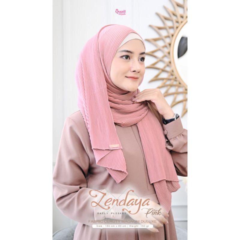RESTOCK Pashmina Plisket Polos Quail Model ZENDAYA