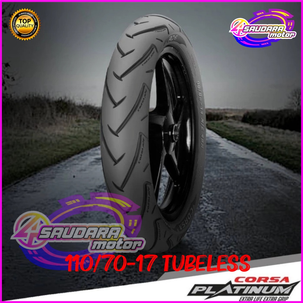 BAN CORSA PLATINUM R26 BAN LUAR CORSA R26 BAN CORSA R26 110/70-17 TUBELESS