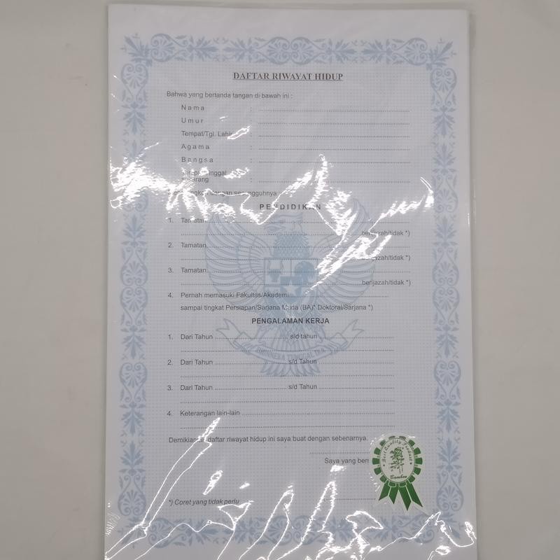 

Daftar Riwayat Hidup Untuk Lamaran Kerja