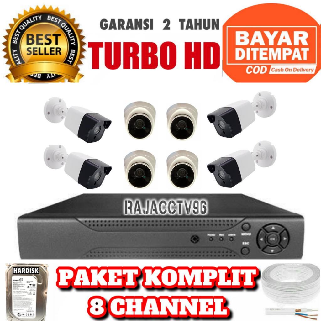 PAKET CCTV 8 CHANNEL 8 KAMERA 5MP 1080P IC SONY TURBO HD KOMPLIT TINGGAL PASANG BOSKU