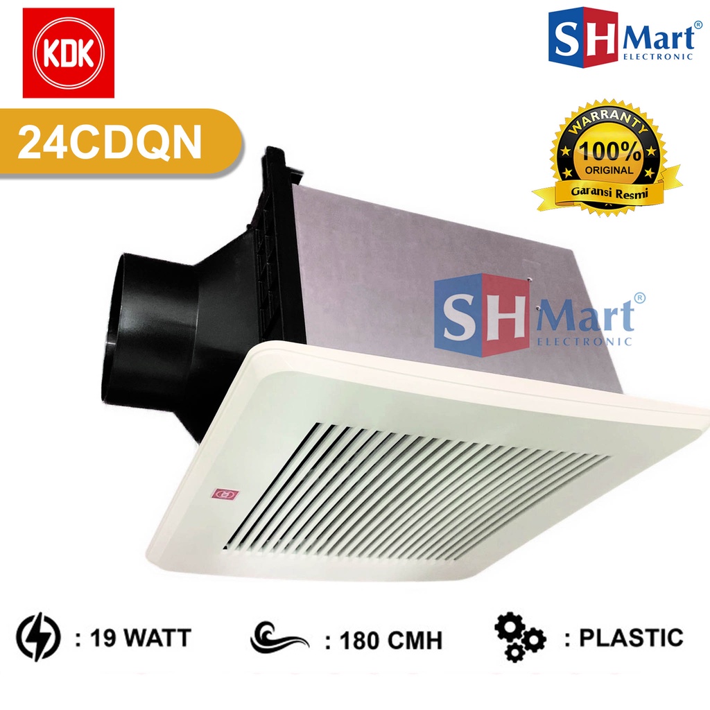 EXHAUST FAN KDK 17-CDQN / 24-CDQN KIPAS ANGIN / CEILING EXHAUST FAN GARANSI RESMI