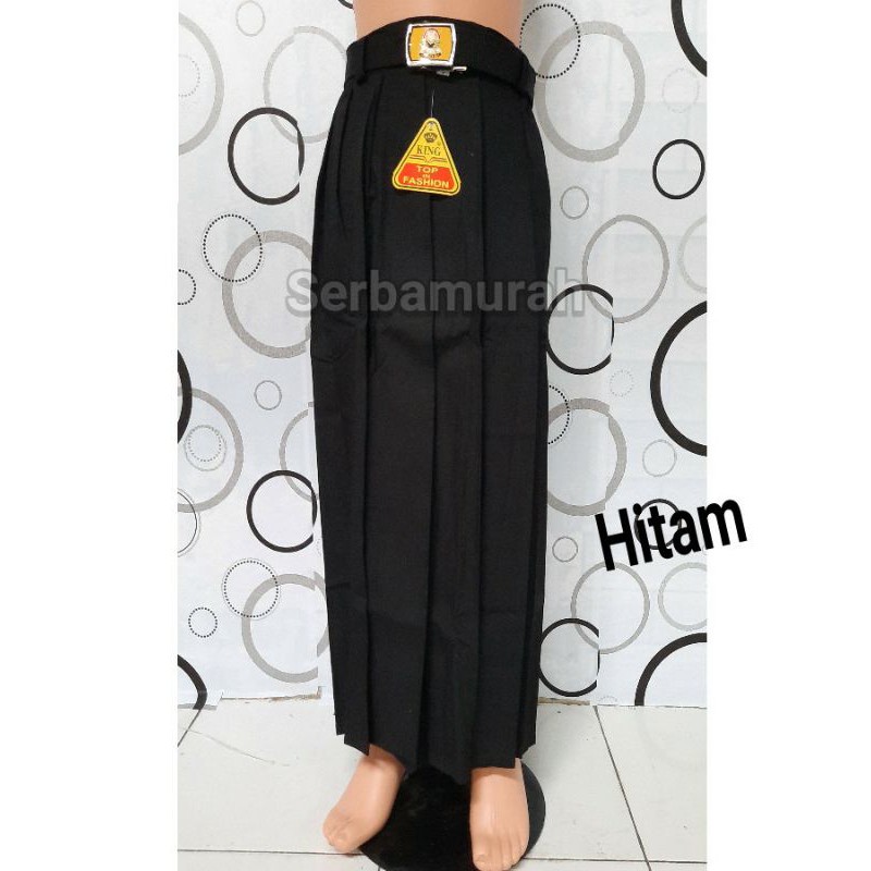 rok smp panjang rok rempel smp panjang hitam/putih/coklat