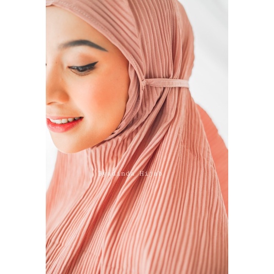 Bergo Plisket Full Lidi Hijab Instant Maryam Jilbab Pleated