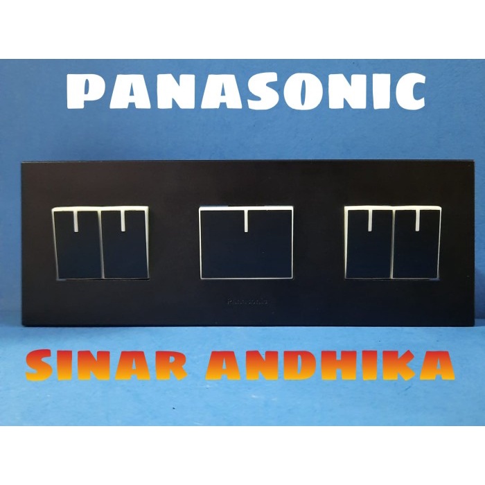 SAKLAR SERI KECIL+ENGKEL LEBAR+SERI KECIL HITAM STYLE E PANASONIC WESJ 78069B 314131B