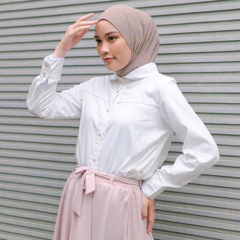 HijabChic X Thatal Thelma Broken White Top