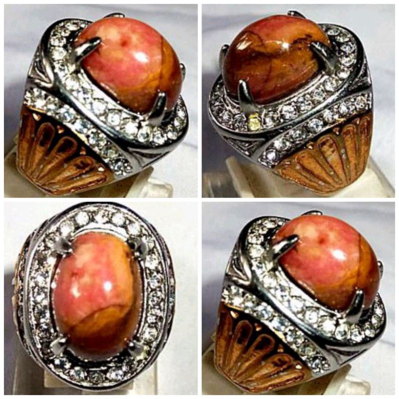 cincin batu akik red borneo kalimantan(127)