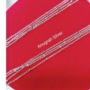 (COD)Kalung anak jedar perak asli 925 warna putih kilau/Silver lapisan emas putih murni!!!