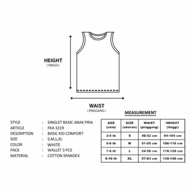 Fly Kids Singlet Anak Laki-Laki (FKA3219)