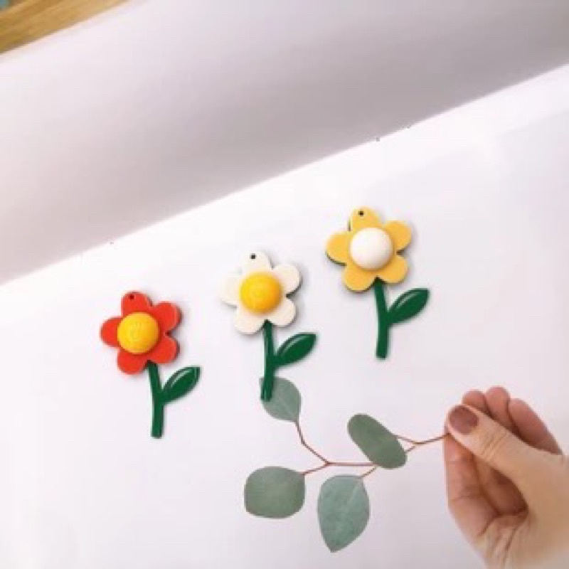 Akrilik DIY Daisy with Leaves