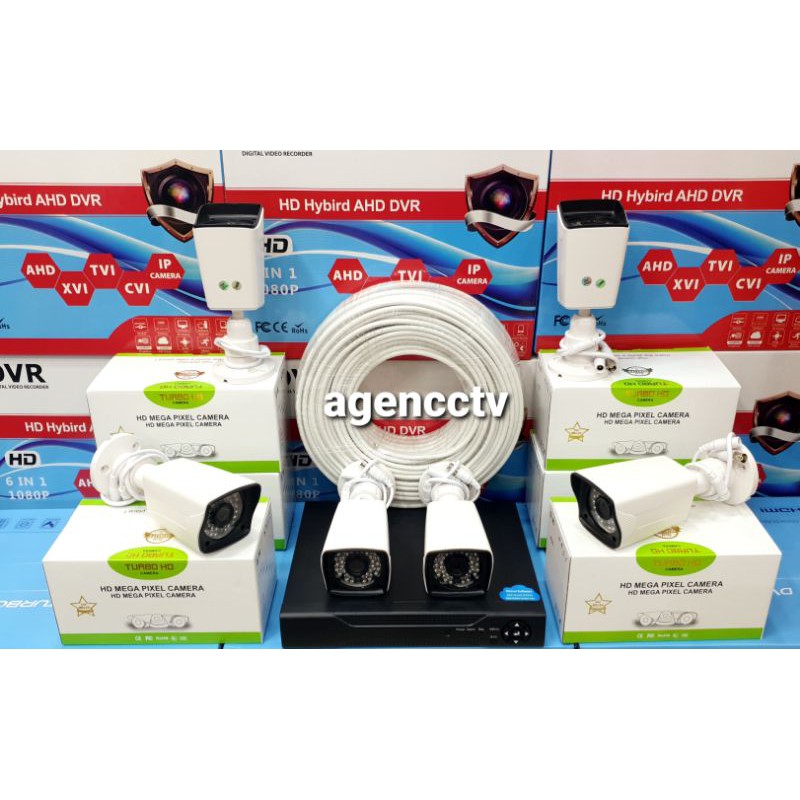 Paket cctv 6 channel 6 kamera 5mp turbo hd ic sony lengkap siap pasang