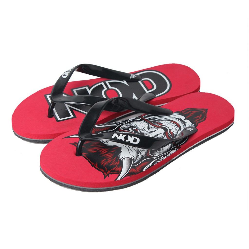 Sandal Jepit Pria Sandal Distro Cowok Sandal Karet Merah Nod Doctrine NodDoctrine NXD009-0037-1