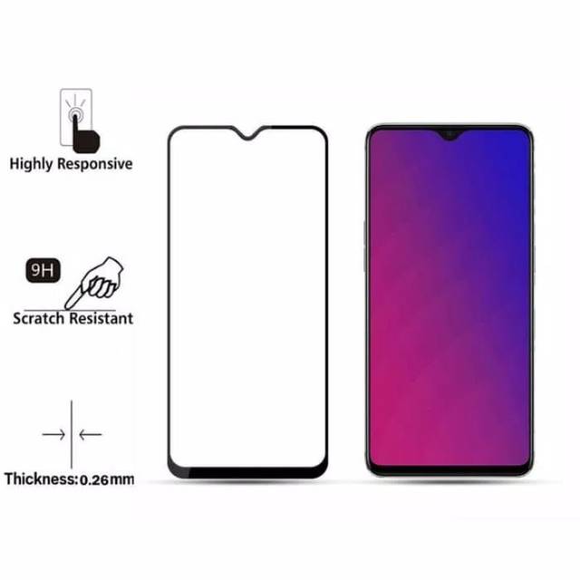 Tempered glass Oppo R17 pro Full lem glue anti gores kaca