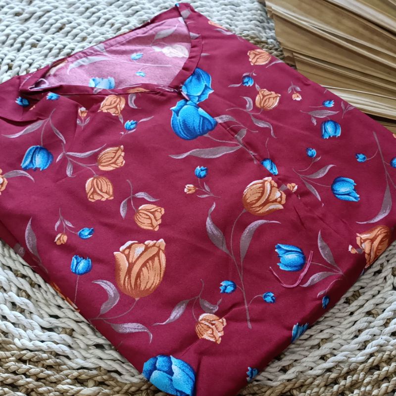 GAMIS KATUN JUMBO JEPANG MOTIF SUNRISE RASTI ETNIK RETRO POLKADOT VINTAGE MAYUNG BUSUI GAMIS SUNRISE-M-15