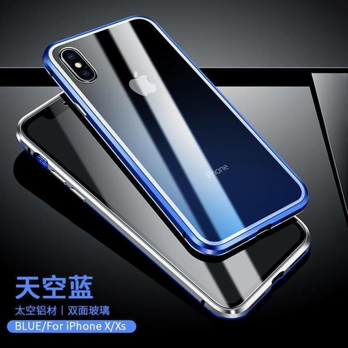 Iphone XS Max XSMAX IphoneXs Luxury Magnetic Case Glass Back Cover