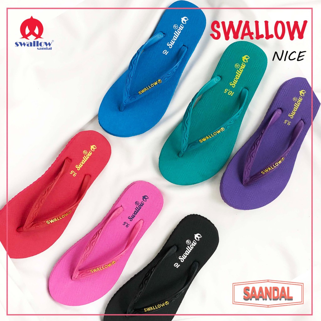 Grosir- Sandal Jepit Wanita Swallow Nice Wanita (ISI 6 PASANG)