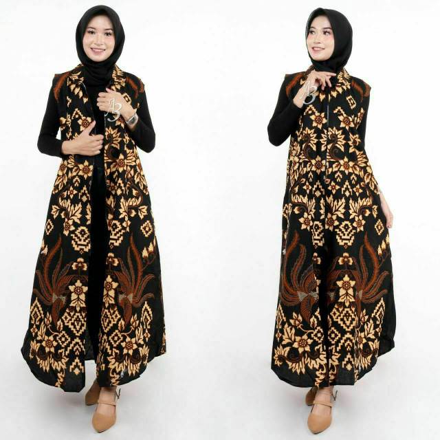 OUTER BATIK / CARDIGAN BATIK / LONGCARDI BATIK ELEGAN M L XL XXL