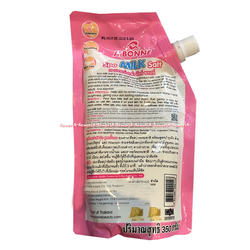 A Bonne Spa Yogurt Salt Smooth Baby Skin 350gr Moisturizing Melembutkan Kulit abone abonne