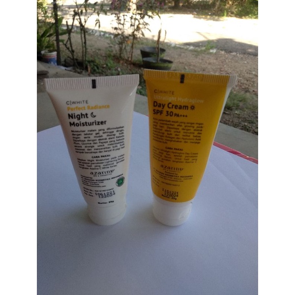preloved day cream dan night cream azarine c white series