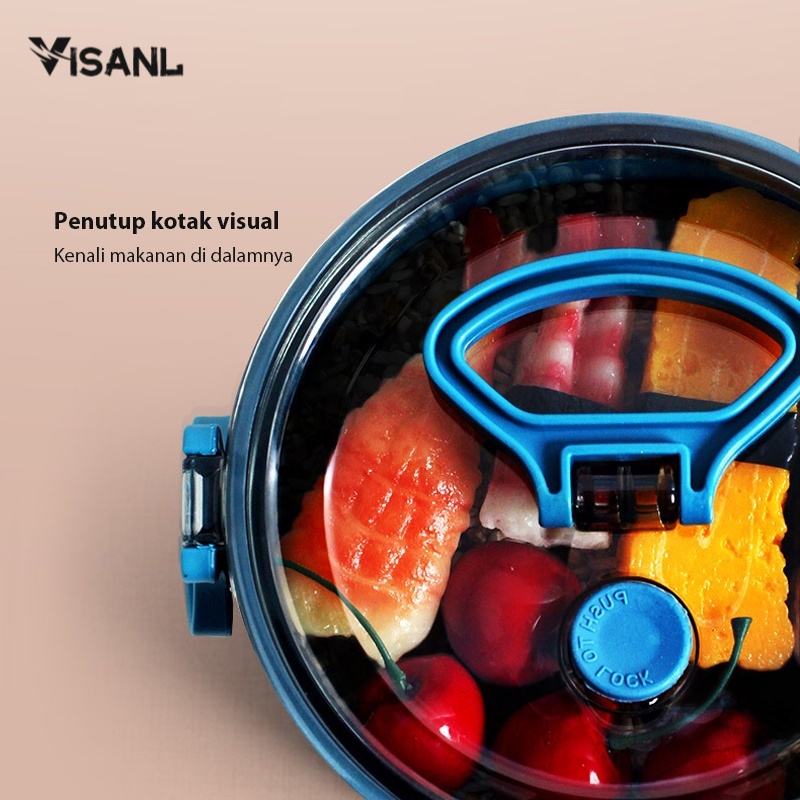 lunch box set anti tumpah tempat makan kotak makan portable tempat makanan 2 susun