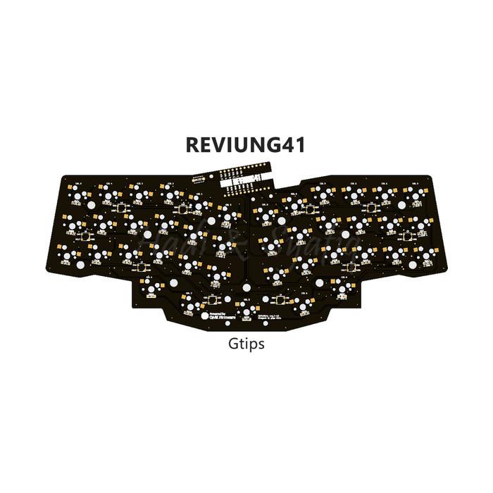 Reviung41 ver1.4 pcb mechanical ergo staggered keyboard qmk promicro