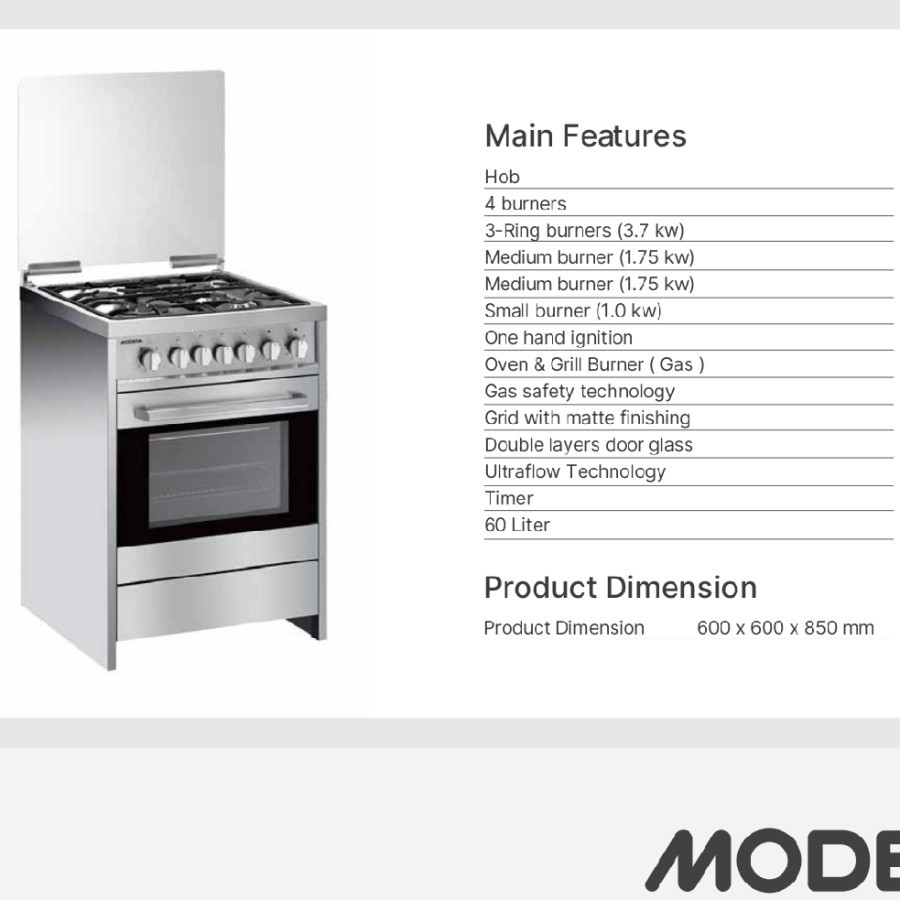 Freestanding Cooker Modena FANO - FC 8640 / FC8640