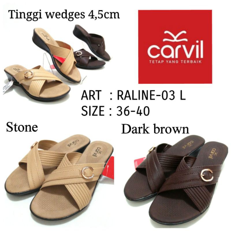 SANDAL SELOP WEDGES WANITA CARVIL RALINE  SIZE 36-40