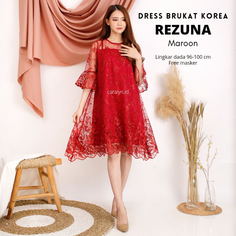 DRESS BRUKAT  KOREA KONDANGAN TERBARU REZUNA