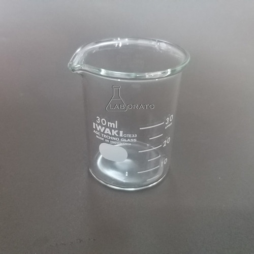 BEAKER GLASS 30ML IWAKI PYREX GELAS KIMIA GELAS PIALA 30 ML NEW LAB