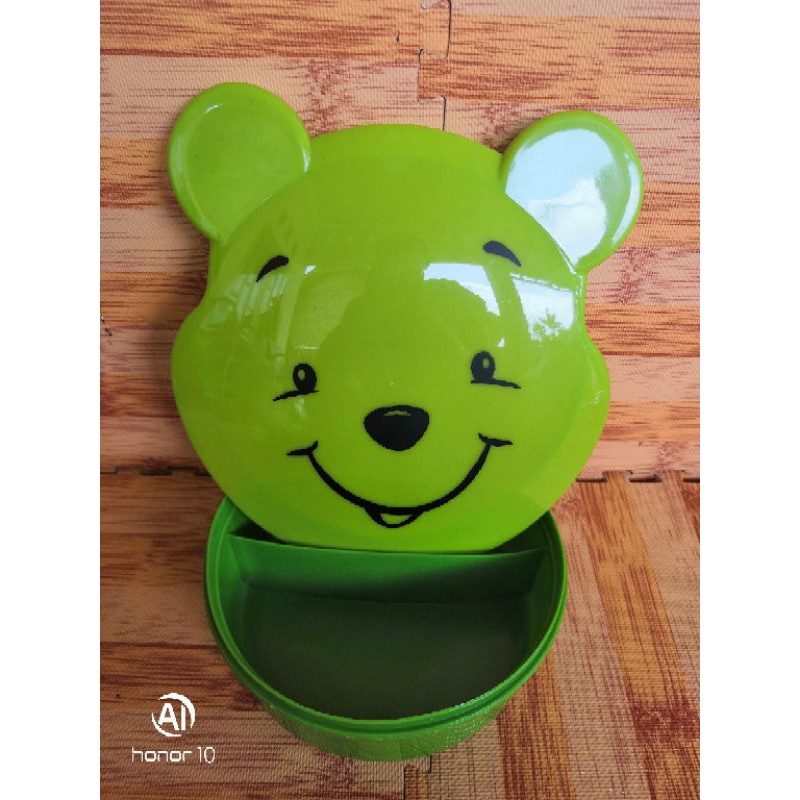 Tempat Makan karakter Teddy Bear Bekal anak/ Kotak Makan