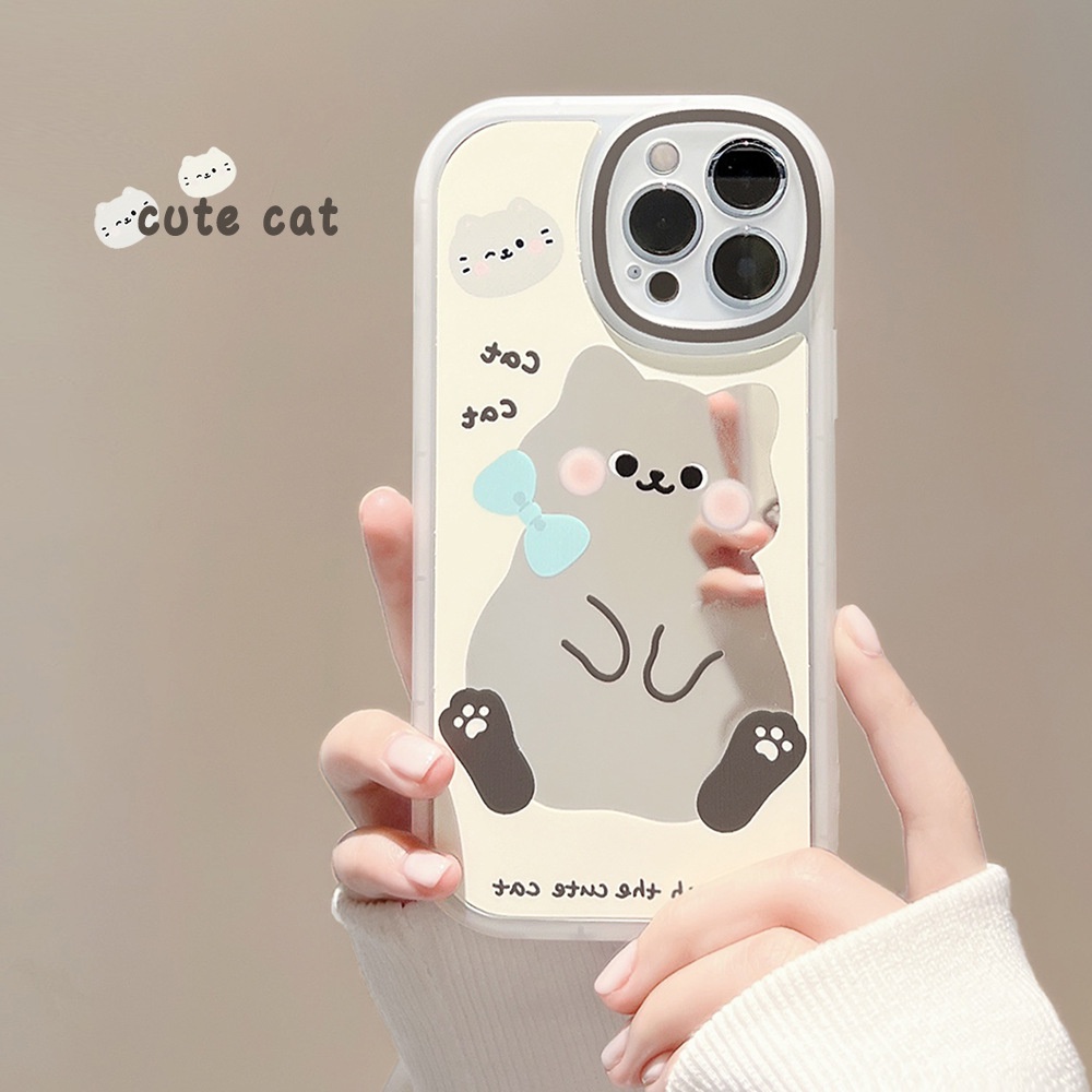 Case Pelindung Bahan Silikon Motif Kartun Kucing Untuk Iphone 13 7 + 8 Plus SE 2020 XS XR 11 12 Mini PRO MAX