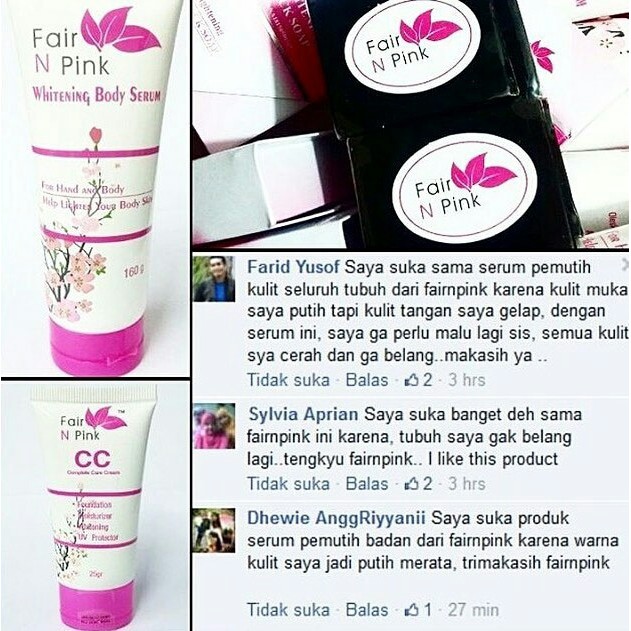 Cuci Gudang!! Fair N Pink|Paket Perawatan Tubuh Dan Wajah|Original|Bpom