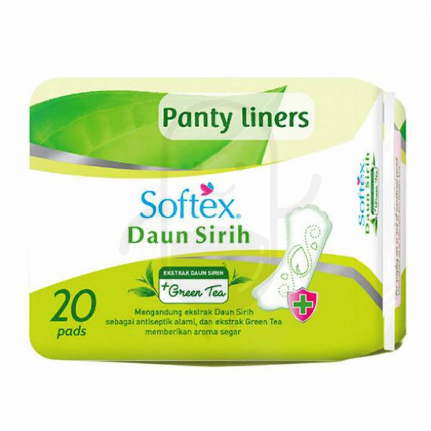 Pantyliner Softex Daun Sirih I Daun Sirih + Extract Green Tea | Natural Cool