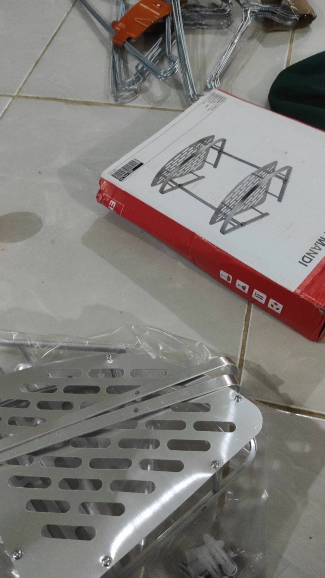 Rak Kamar Mandi 2 Susun Tingkat Aluminium Wc Dinding Toilet Dapur Serbaguna Tingkat Segi4 Kotak