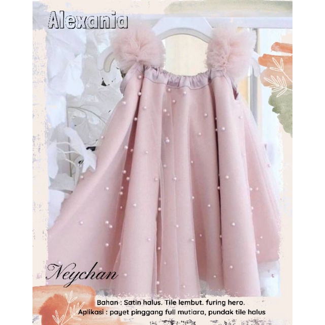 ready dress alexania gaun anak balita dress bayi neychan