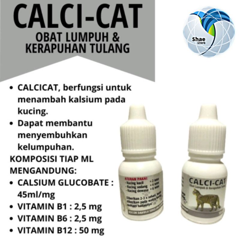 Calci-cat Obat Lumpuh Vitamin Tulang Dan Kerapuhan Tulang 10ml Perwatan Tulang