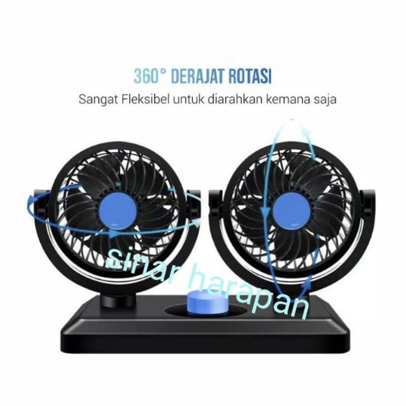 kipas angin mobil T303 12v /T304 24v kipas mobil/car cooling double fan