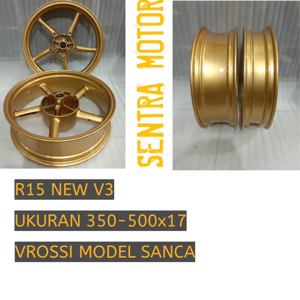 VELG RACING MODEL RCB FOR R13 New V3 atau R15 VVA  UKURAN 350/500 RING 17 VROSSI SANCA MODEL RCB