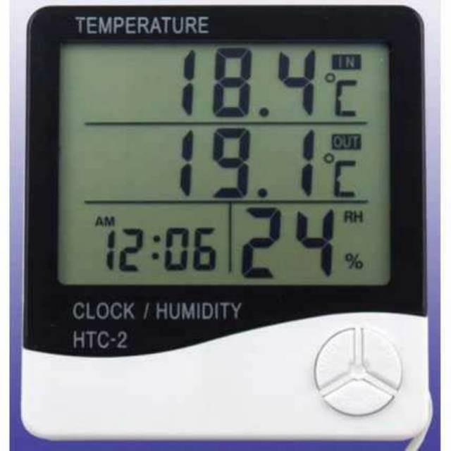 Taffware Pengukur Suhu Ruangan Digital Temperature Humidity Meter Clock