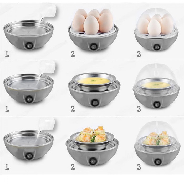 Alat Rebus Telur Electric Egg Cooker Boiler Steamer Telur N4ZDQ