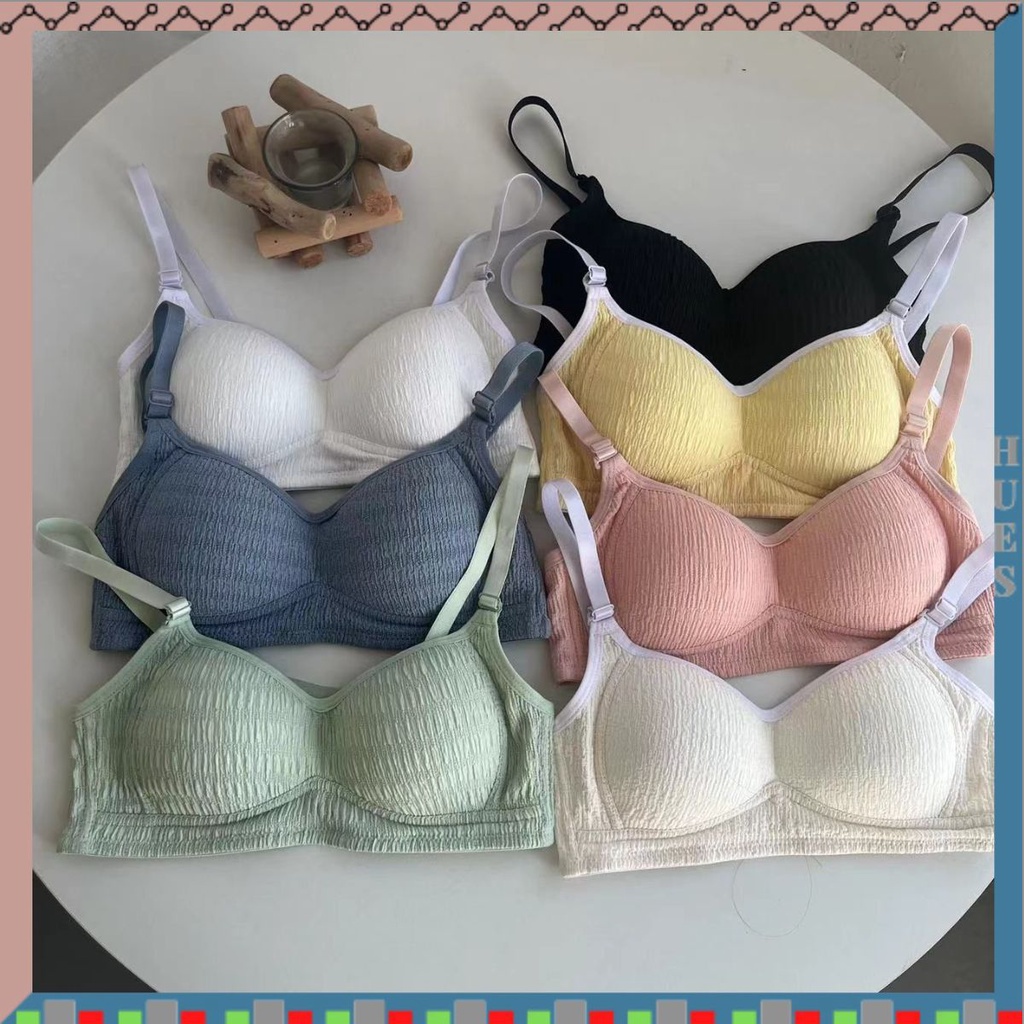 HUES.ID BRA PUSH UP Bra Tanpa Kawat Anti Kendur Untuk Wanita Import 9019