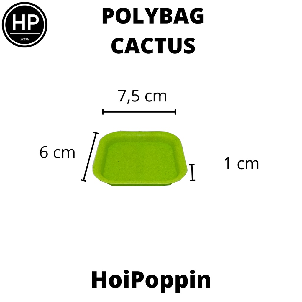 HPP - Polybag (Hijau) - cactus polybag - pot cactus - pot elastis - pot dan tatakan - pot - pot hias